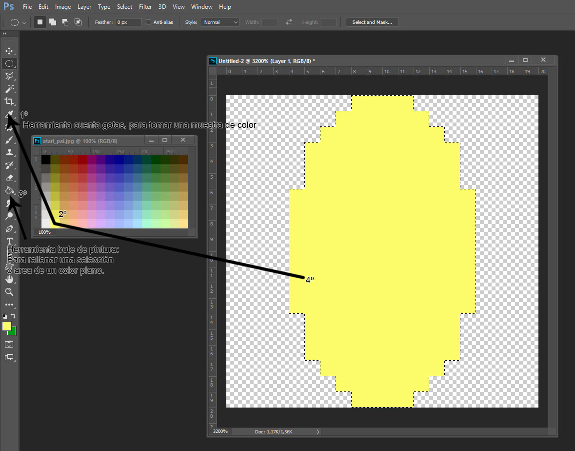 rellenar elipse photoshop